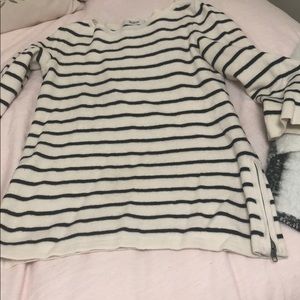 horizontal striped madewell sweater